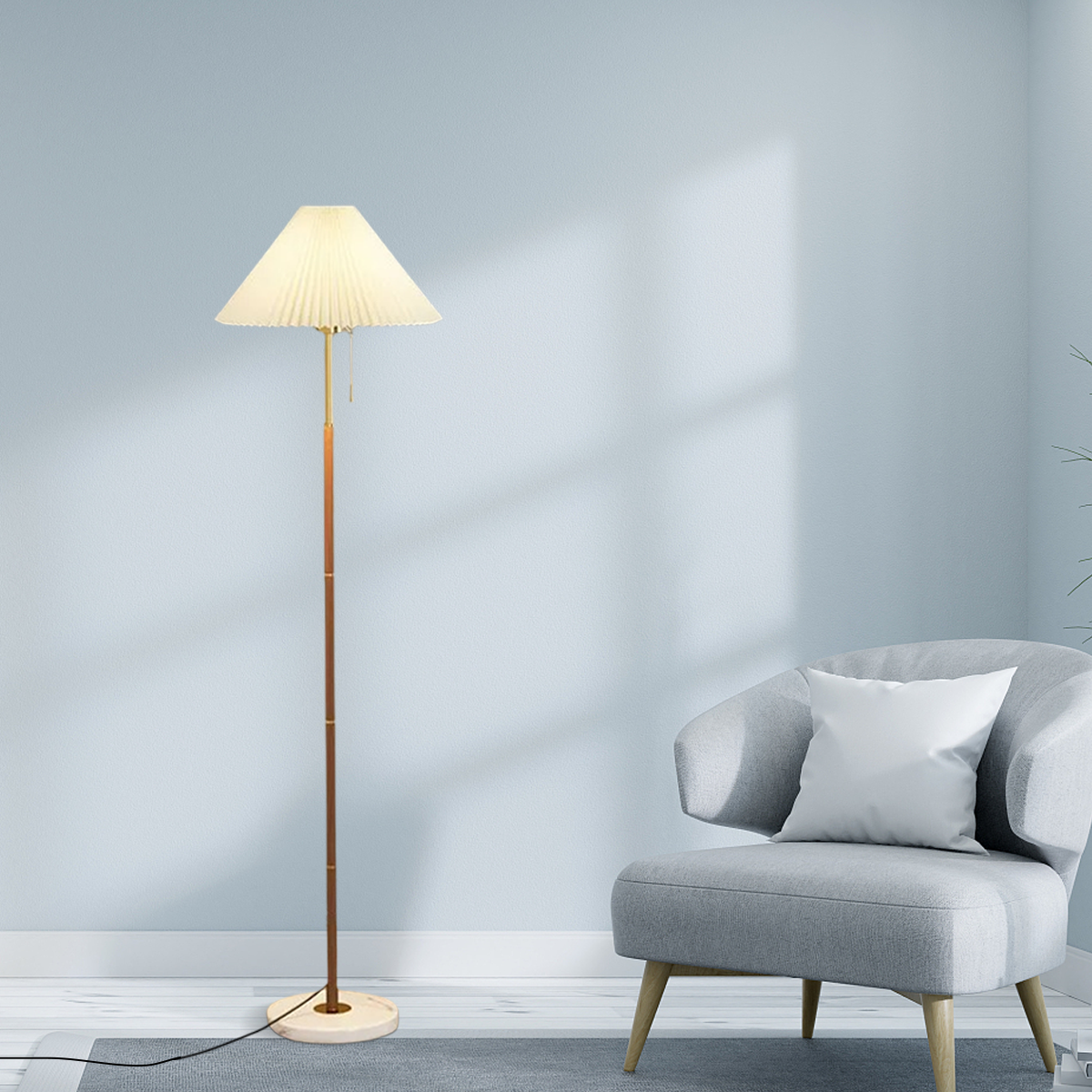 Minimalistisch Stehleuchte LED Kappenförmig Weiß Metall  Wohnzimmer