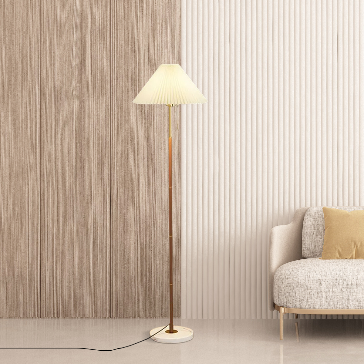 Minimalistisch Stehleuchte LED Kappenförmig Weiß Metall  Wohnzimmer