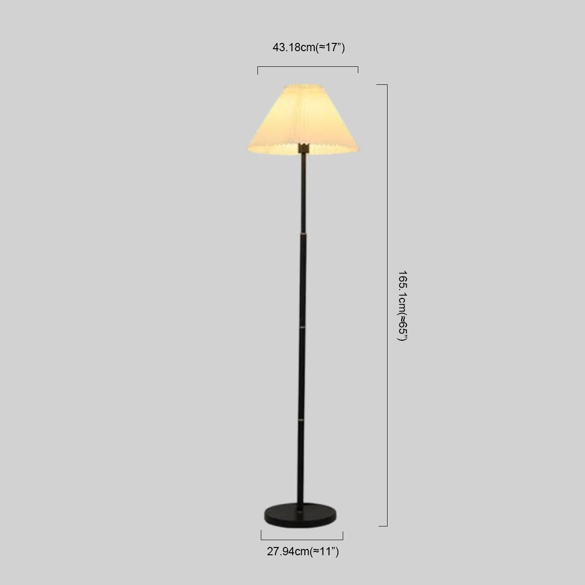 Vintage Stehleuchte LED Metall kappenförmig Wohnzimmer