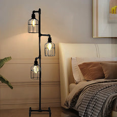 Schwarze Stehlampe für Wohnzimmer