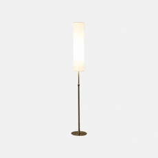 Minimalistische Stehleuchte Weiß Metall Zylindrisch Wohnzimmer