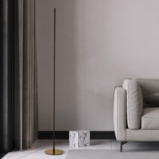 Moderne Stehleuchte Schwarz Metall Acryl Linear Wohnzimmer