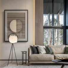 Art Deco Stehleuchte eignet sich für das Wohnzimmer