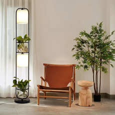 Moderne Stehleuchte Schwarz Metall Zylindrisch Wohnzimmer