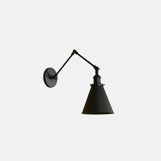 Industriell Wandlampe LED Kuppel Schwarz Wohnzimmer