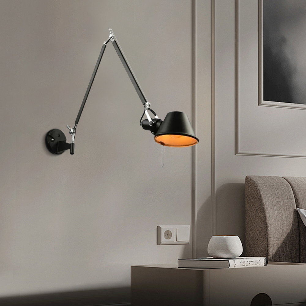 Modern Wandlampe Metall Schwarz Wohnzimmer