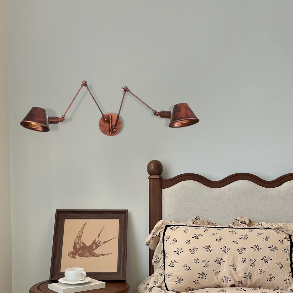Vintage Wandleuchte LED Kappenförmig Verstellbare Metall Schlafzimmer