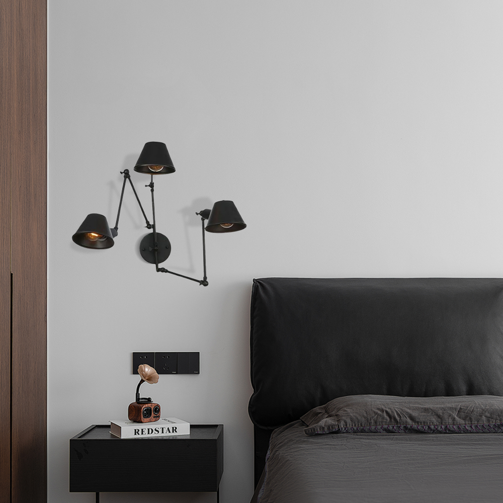 Vintage Wandleuchte LED Kappenförmig Verstellbare Metall Schlafzimmer
