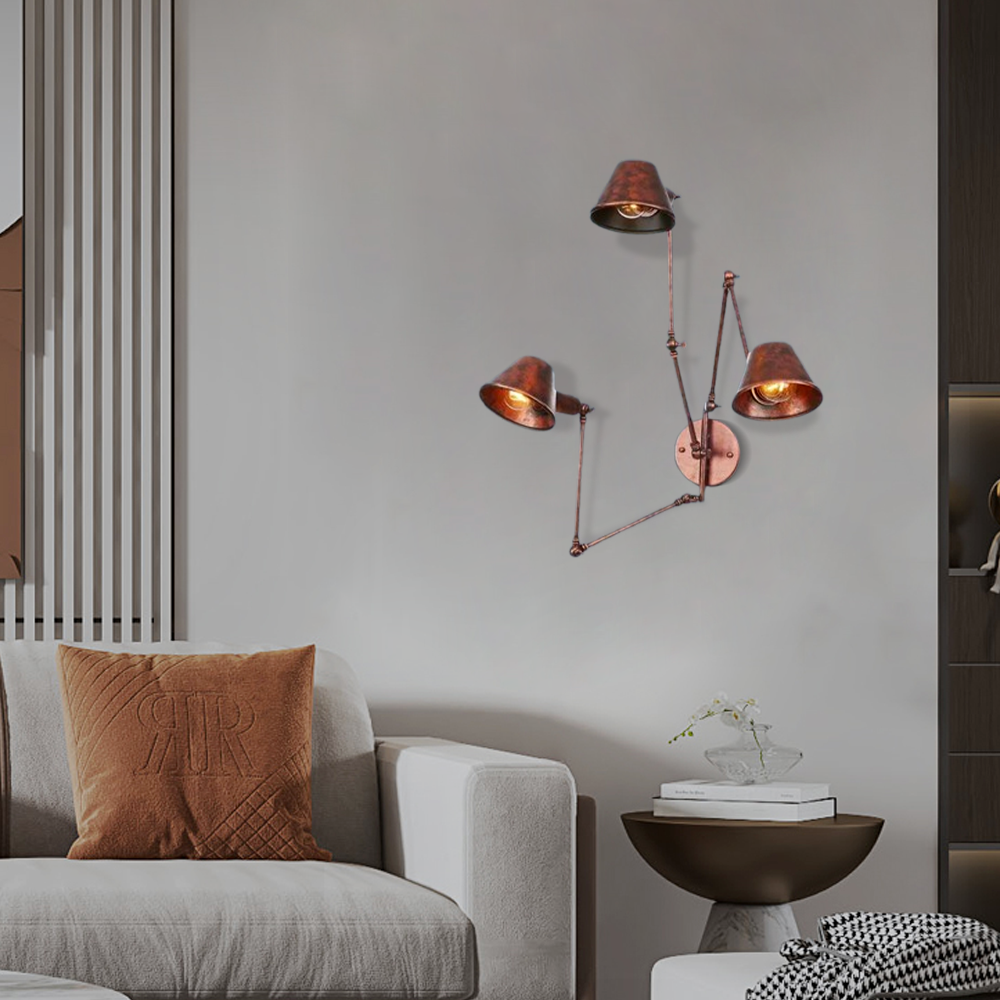 Vintage Wandleuchte LED Kappenförmig Verstellbare Metall Schlafzimmer
