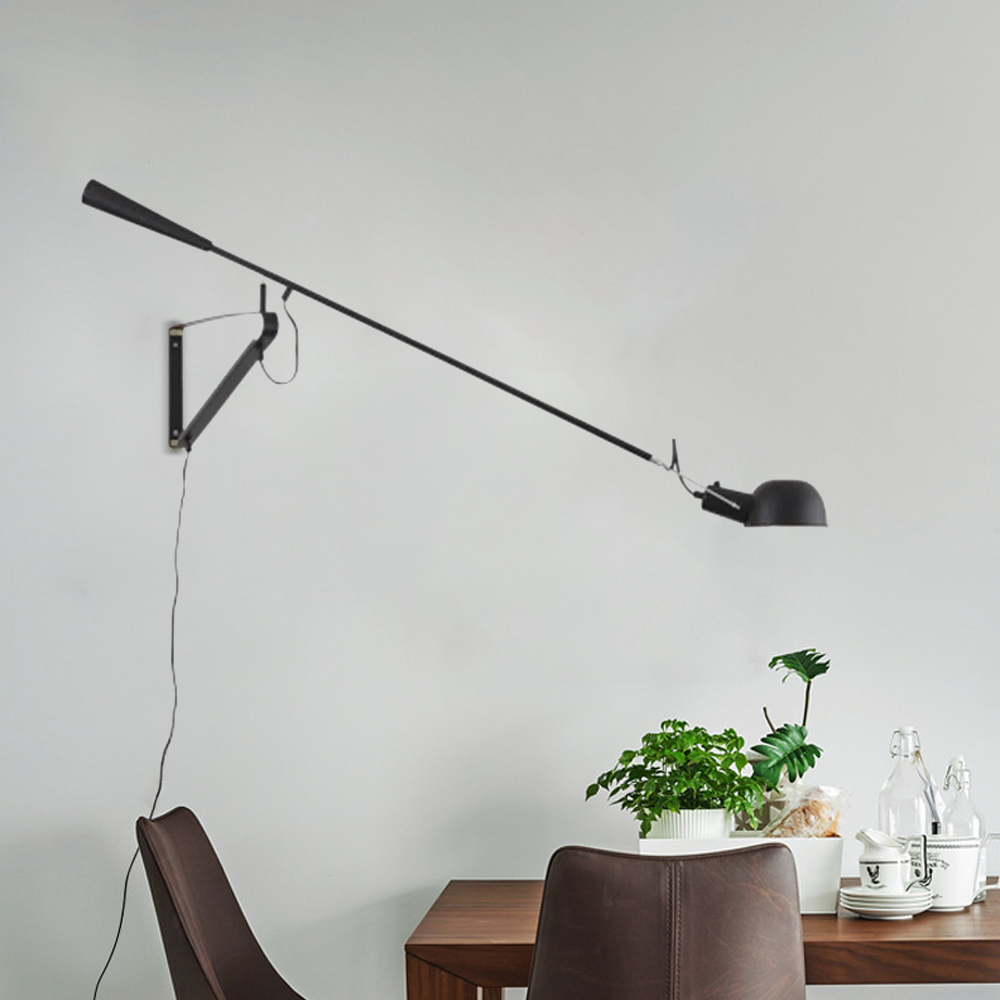 Minimalistisch Wandlampe Metall Schwarz Wohnzimmer
