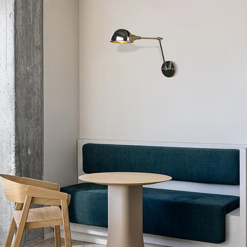 Industriell Wandleuchte LED Verstellbare Metall Messing Schlafzimmer