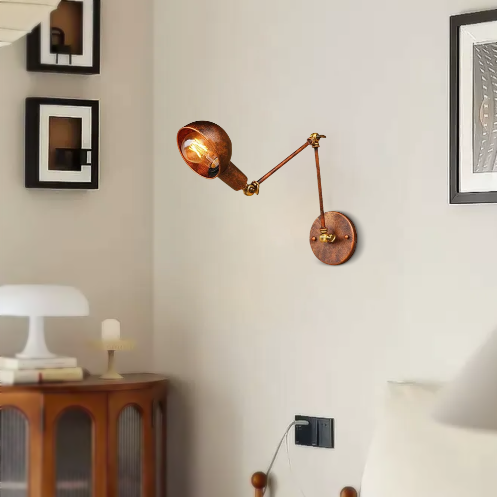Modern Wandlampe Metall Rust Wohnzimmer