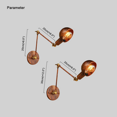 Modern Wandlampe Metall Rust Wohnzimmer