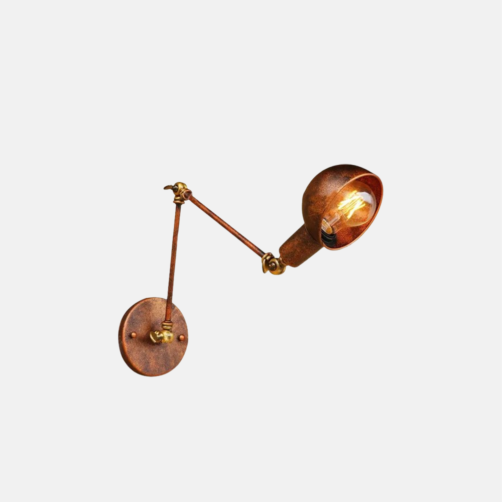 Modern Wandlampe Metall Rust Wohnzimmer
