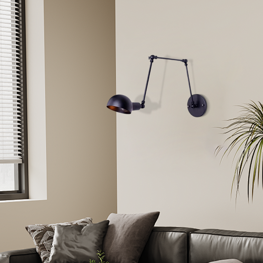 Modern Wandleuchte LED Kappenförmig Metall Schwarz Wohnzimmer