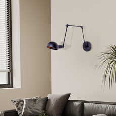 Modern Wandleuchte LED Kappenförmig Metall Schwarz Wohnzimmer