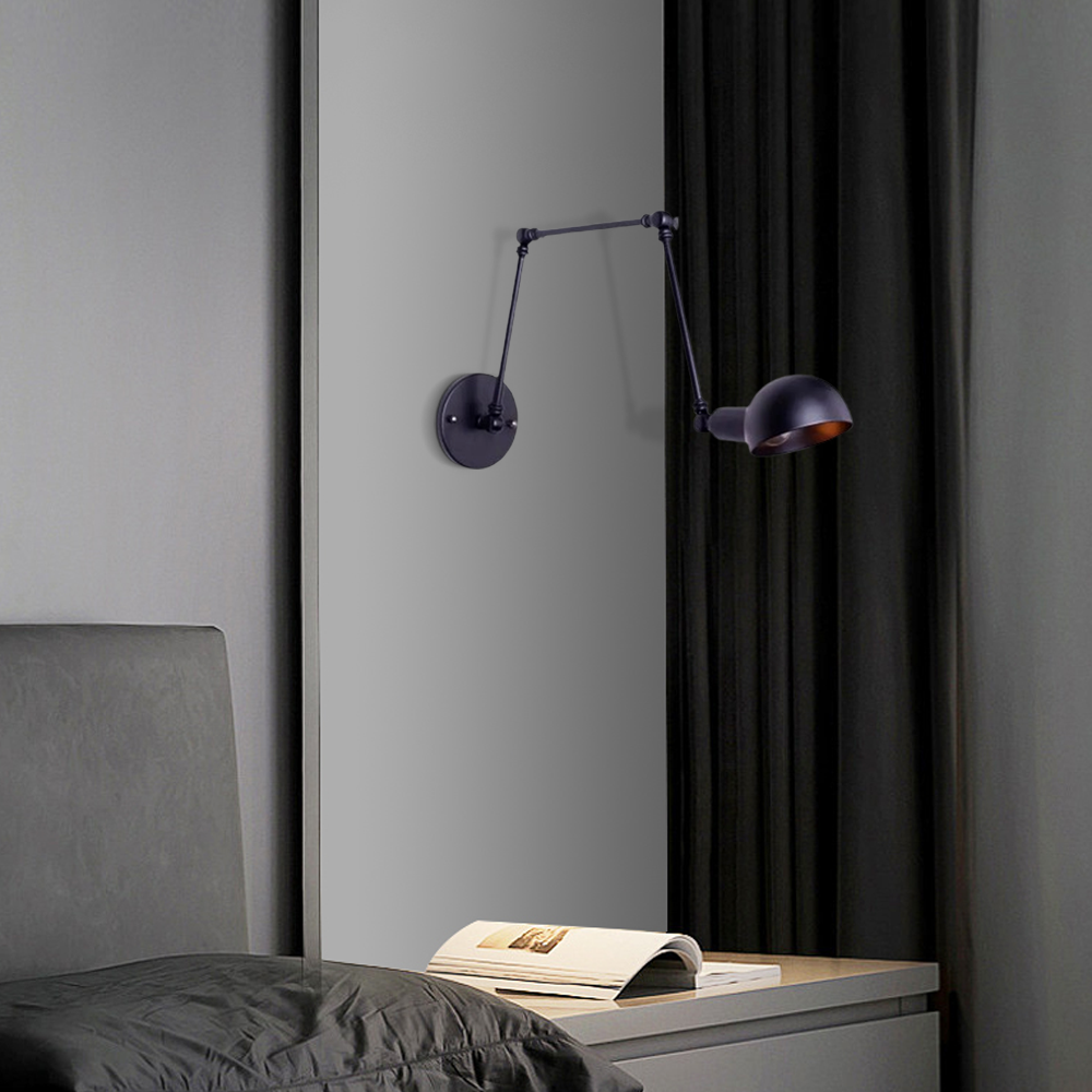 Modern Wandleuchte LED Kappenförmig Metall Schwarz Wohnzimmer