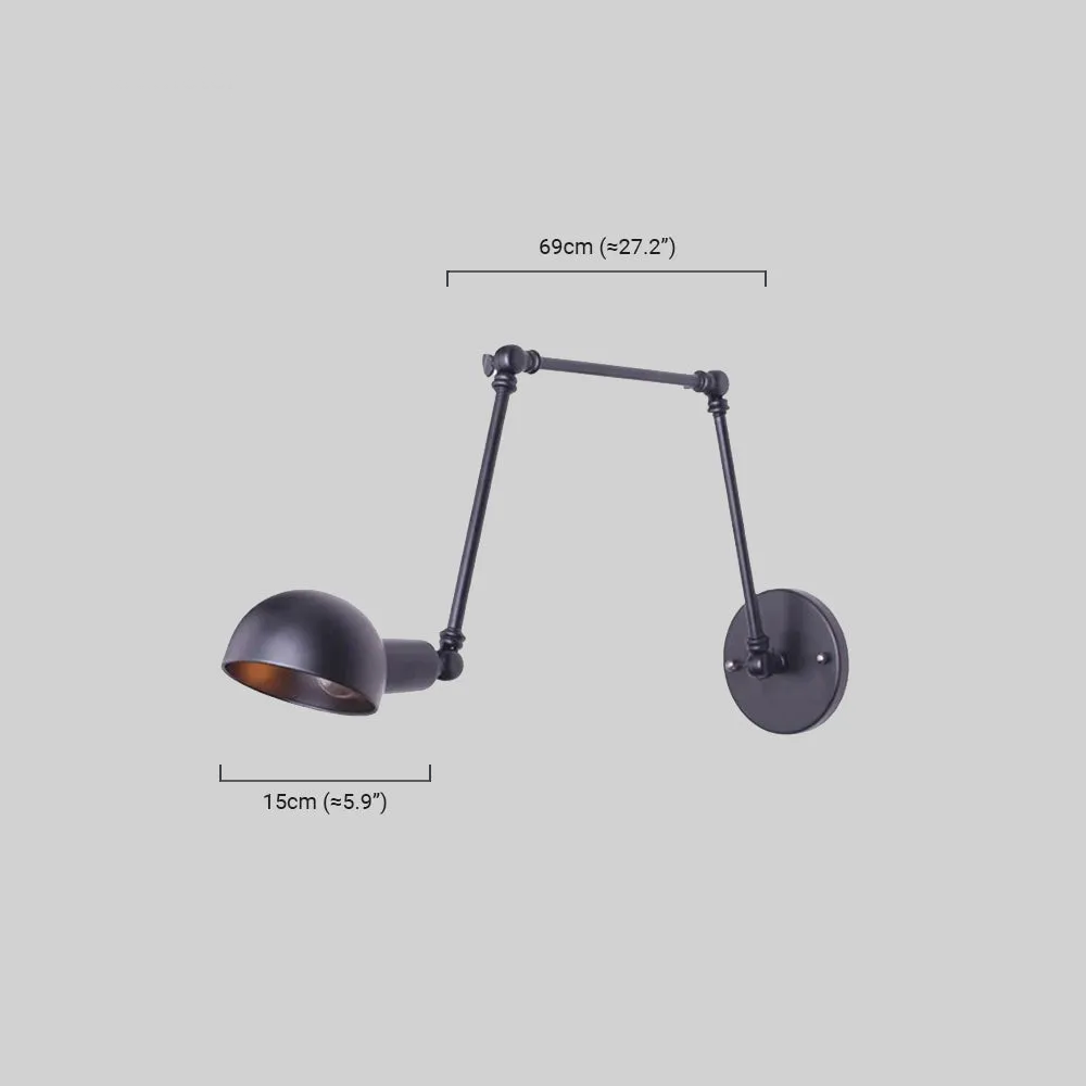 Modern Wandleuchte LED Kappenförmig Metall Schwarz Wohnzimmer