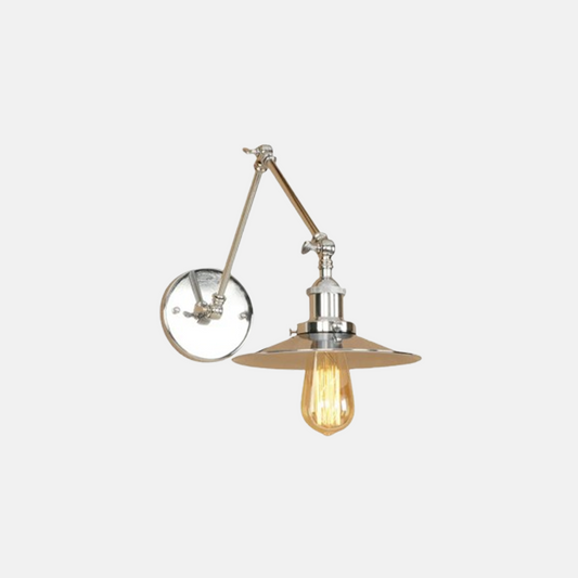 Vintage Wandleuchte LED Metall Silber Schlaf/Wohnzimmer