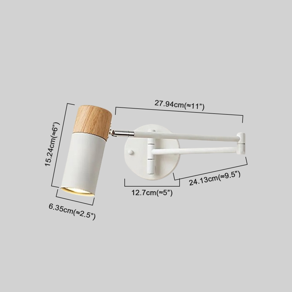 Modern Wandlampe LED Metall Zylindrisch Weiß Wohn/Schlafzimmer