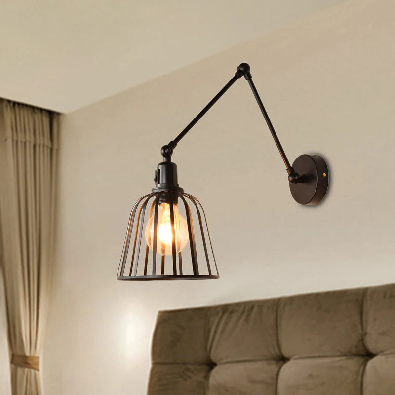 Industriell Metall Laterne Schwarz Wandlampe Esszimmer