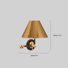 Vintage Wandleuchte LED Kegelförmig Verstellbare Metall Gold Schlafzimmer