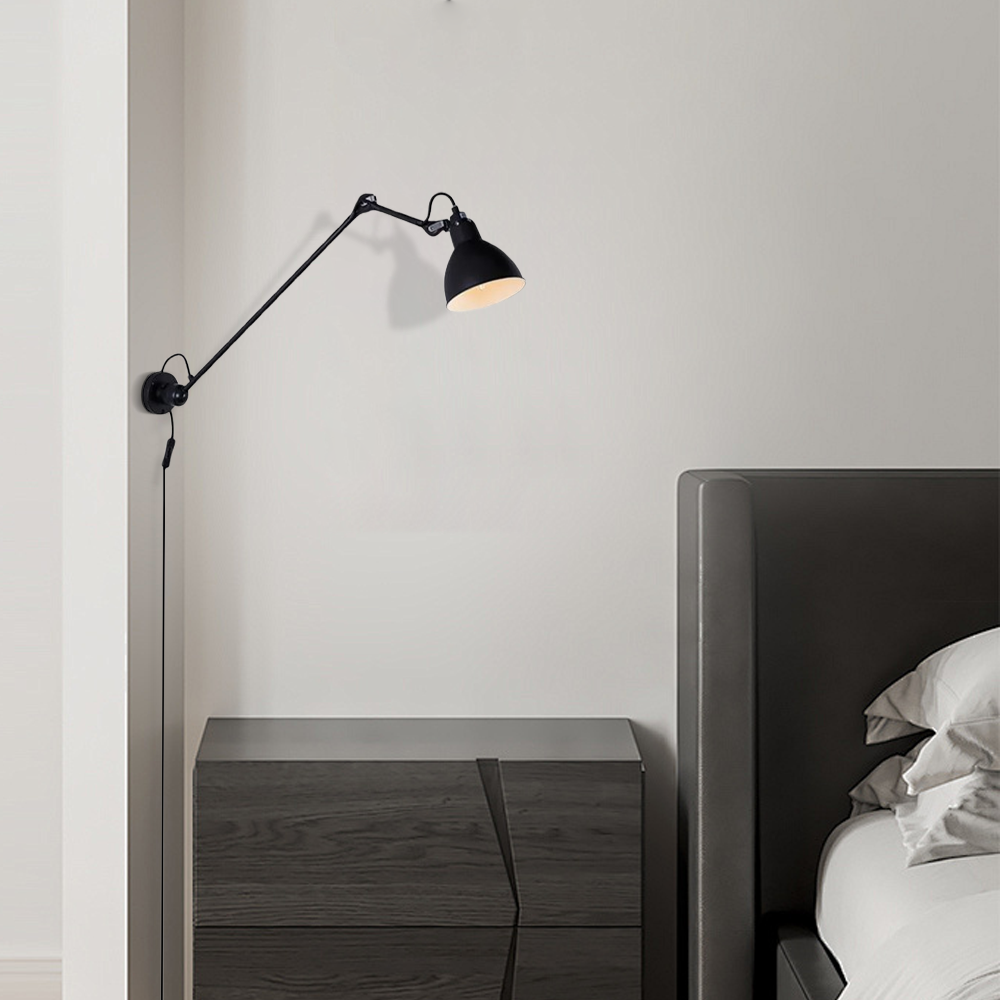 Modern Wandleuchte LED Kappenförmig Metall Schwarz Wohnzimmer