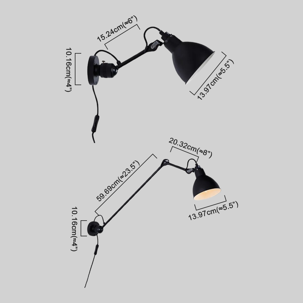 Modern Wandleuchte LED Kappenförmig Metall Schwarz Wohnzimmer