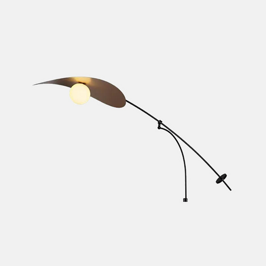 Art Deco Wandlampe LED Bogen Metall Schwarz Wohnzimmer
