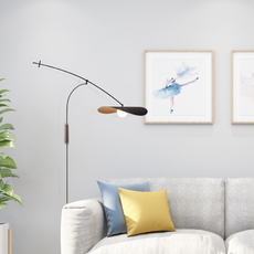 Art Deco Wandlampe LED Bogen Metall Schwarz Wohnzimmer