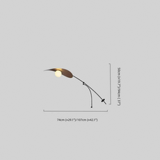 Art Deco Wandlampe LED Bogen Metall Schwarz Wohnzimmer