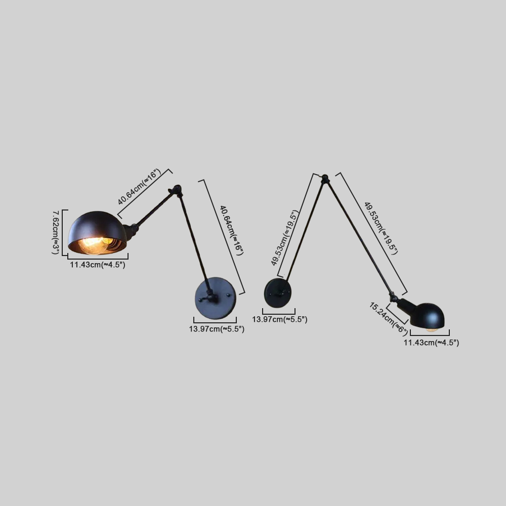 Modern Wandleuchte LED Verstellbare Metall Schwarz Wohnzimmer