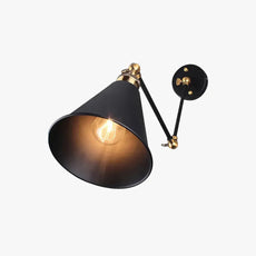 Industriell Wandleuchte Metall Schwarz/Klar Esszimmer
