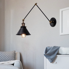 Industriell Wandleuchte Metall Schwarz/Klar Esszimmer