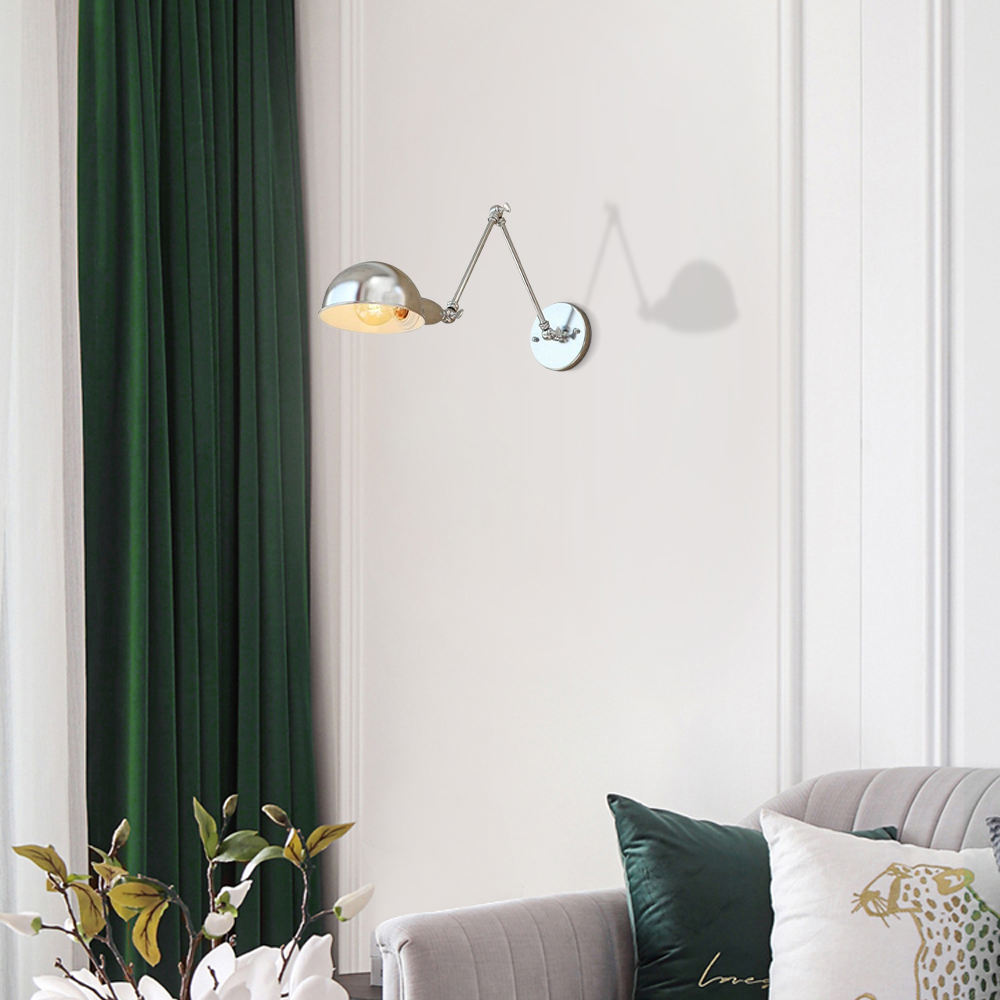 Minimalistisch Wandleuchte LED Linear Chrom Metall Wohnzimmer