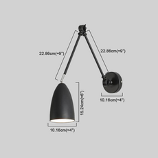  Industriestil Wandleuchte LED Verstellbar Metall Schwarz Wohnzimmer