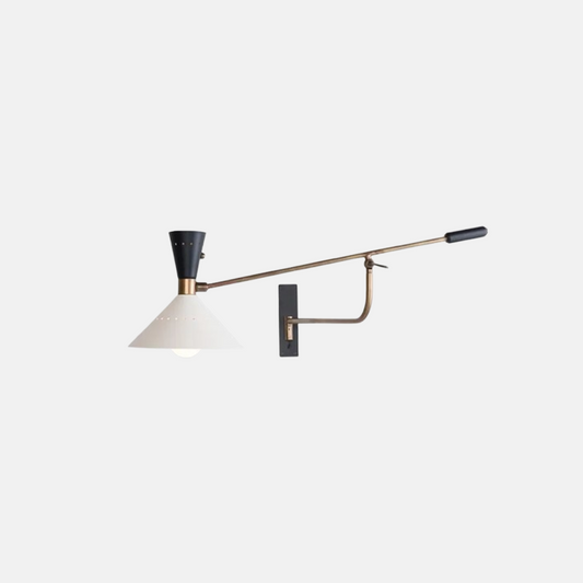 Nordic Wandleuchte LED Verstellbar  Weiß Metall Schlafzimmer