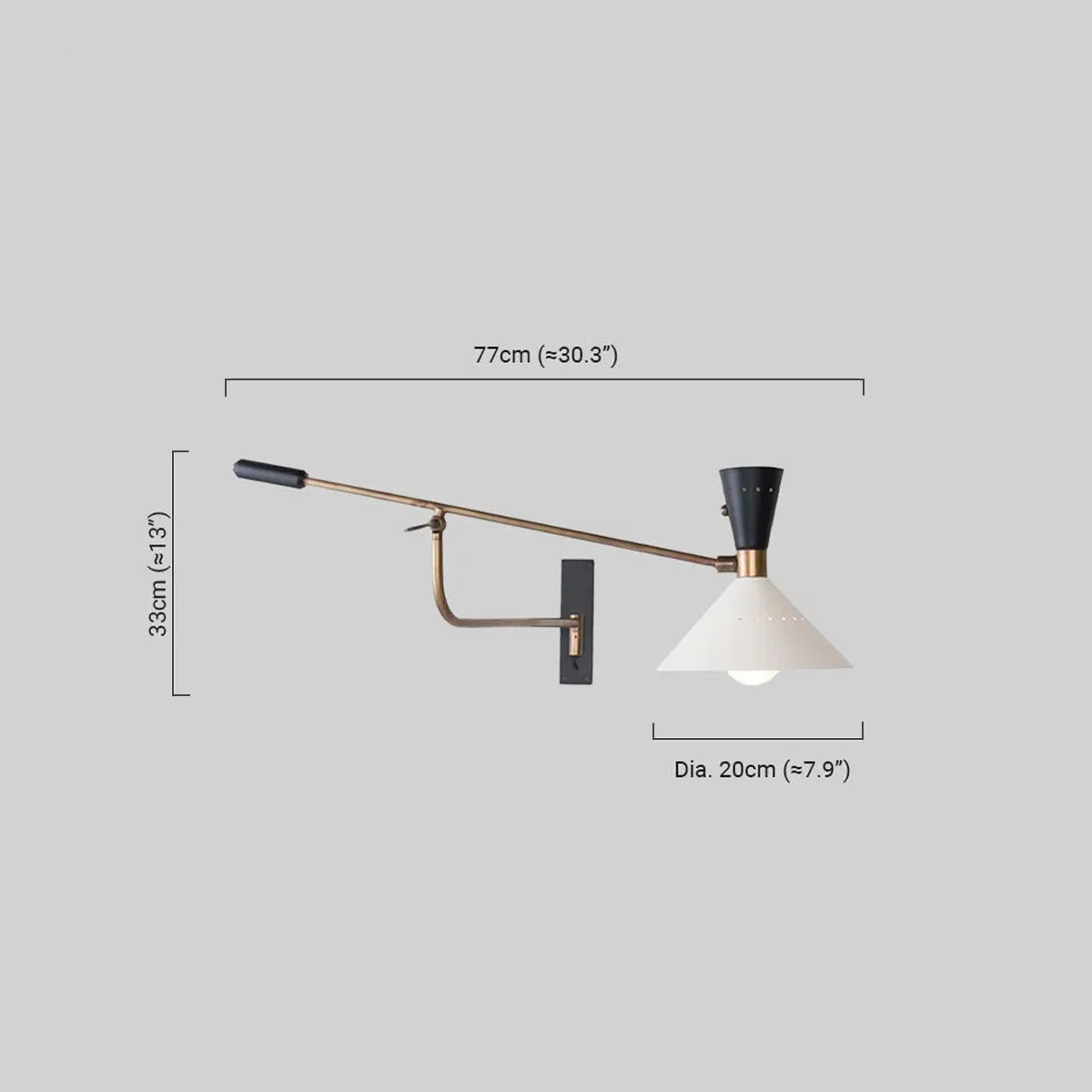 Nordic Wandleuchte LED Verstellbar  Weiß Metall Schlafzimmer