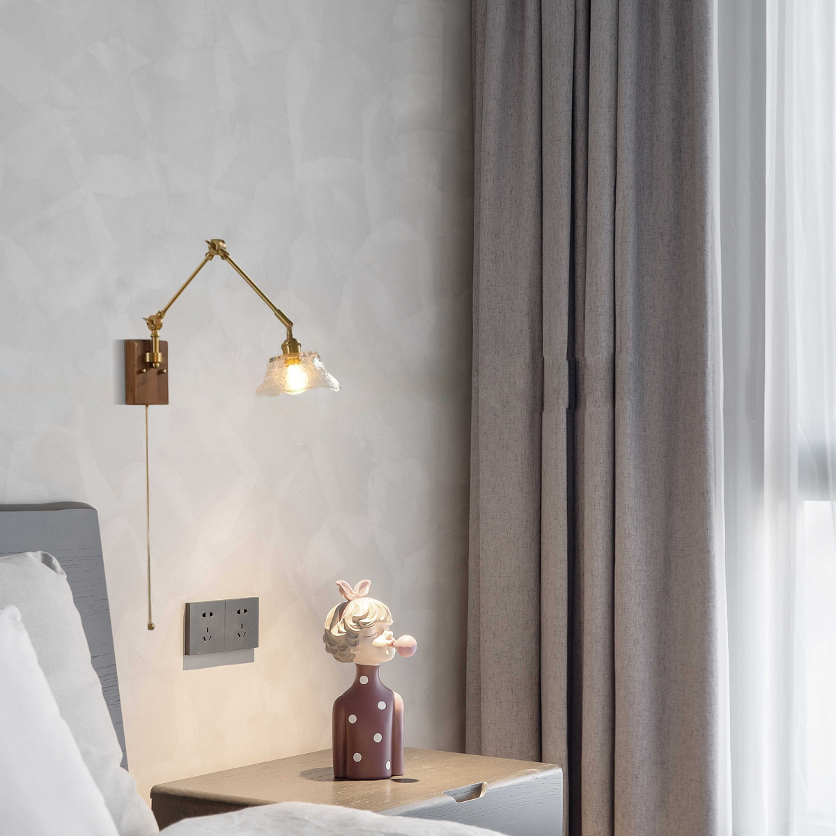 Vintage Wandlampe LED Geometrisch Gold Metall Wohnzimmer