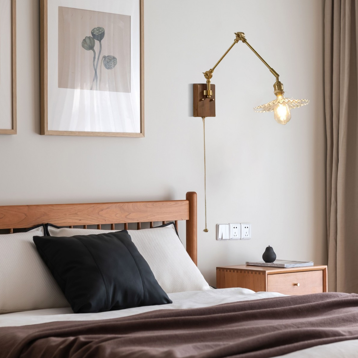 Vintage Wandlampe LED Geometrisch Gold Metall Wohnzimmer