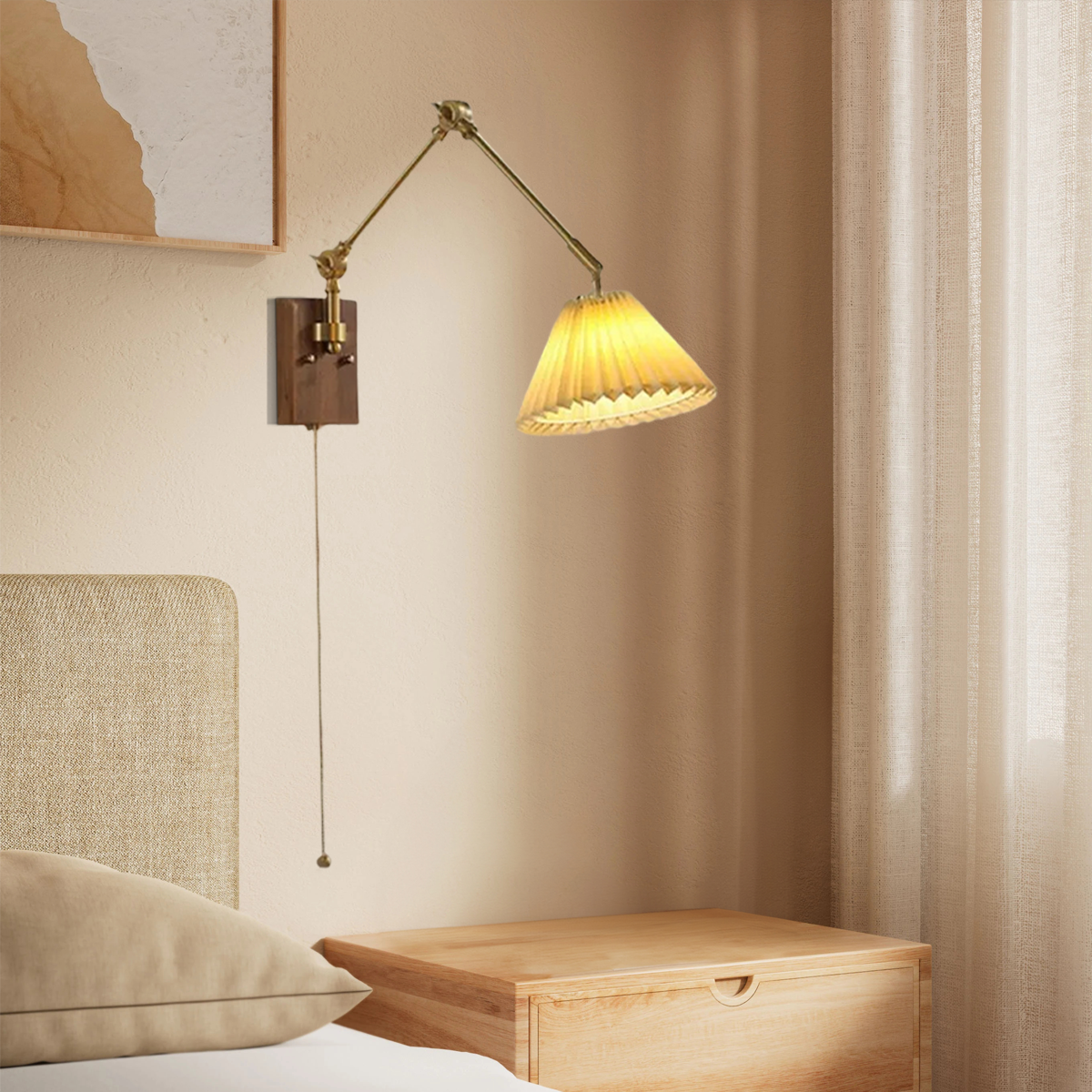 Vintage Wandlampe LED Geometrisch Gold Metall Wohnzimmer