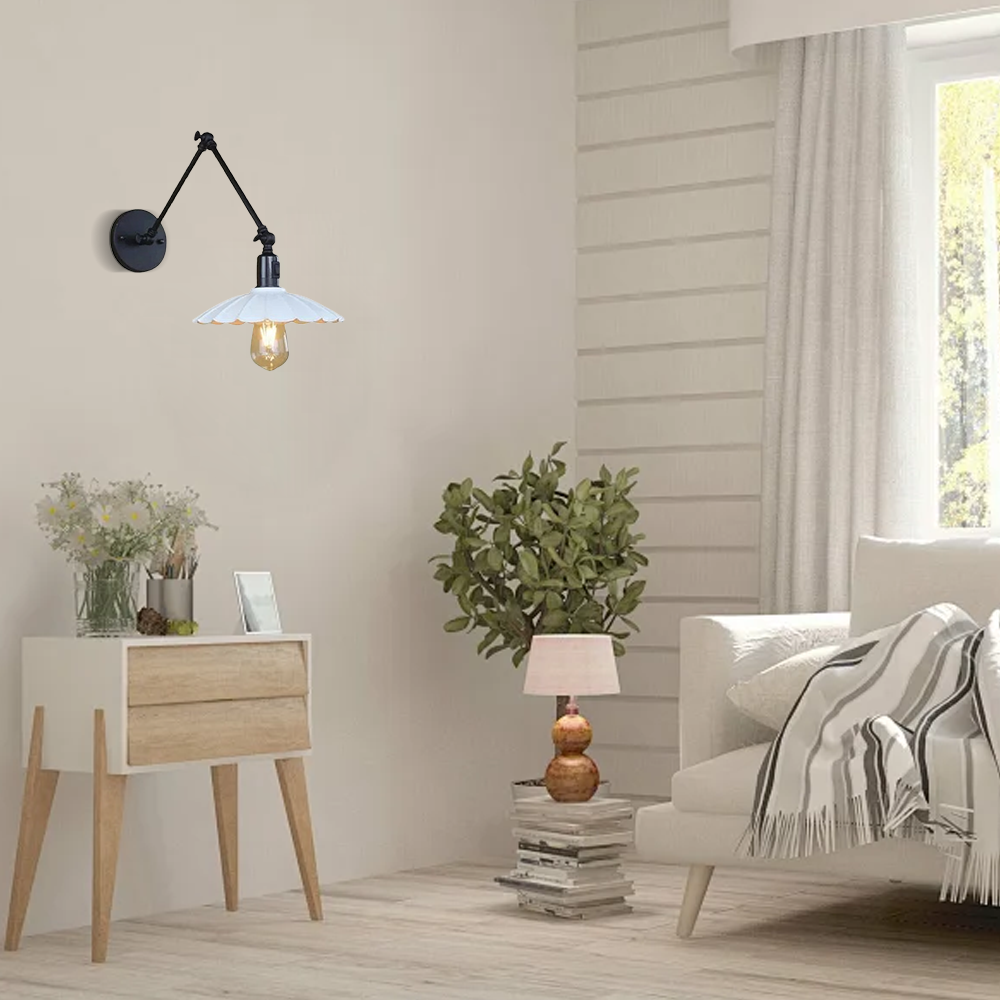 Industriell Wandlampe Metall Schwarz Badezimmer