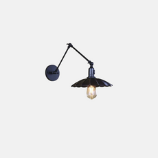 Industriell Wandlampe Metall Schwarz Badezimmer