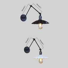 Industriell Wandlampe Metall Schwarz Badezimmer
