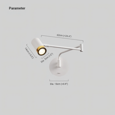 Minimalistisch Wandlampe Metall Weiß Schlafzimmer