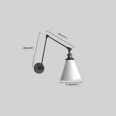 Industriell Wandlampe Metall Schwarz Arbeitszimmer