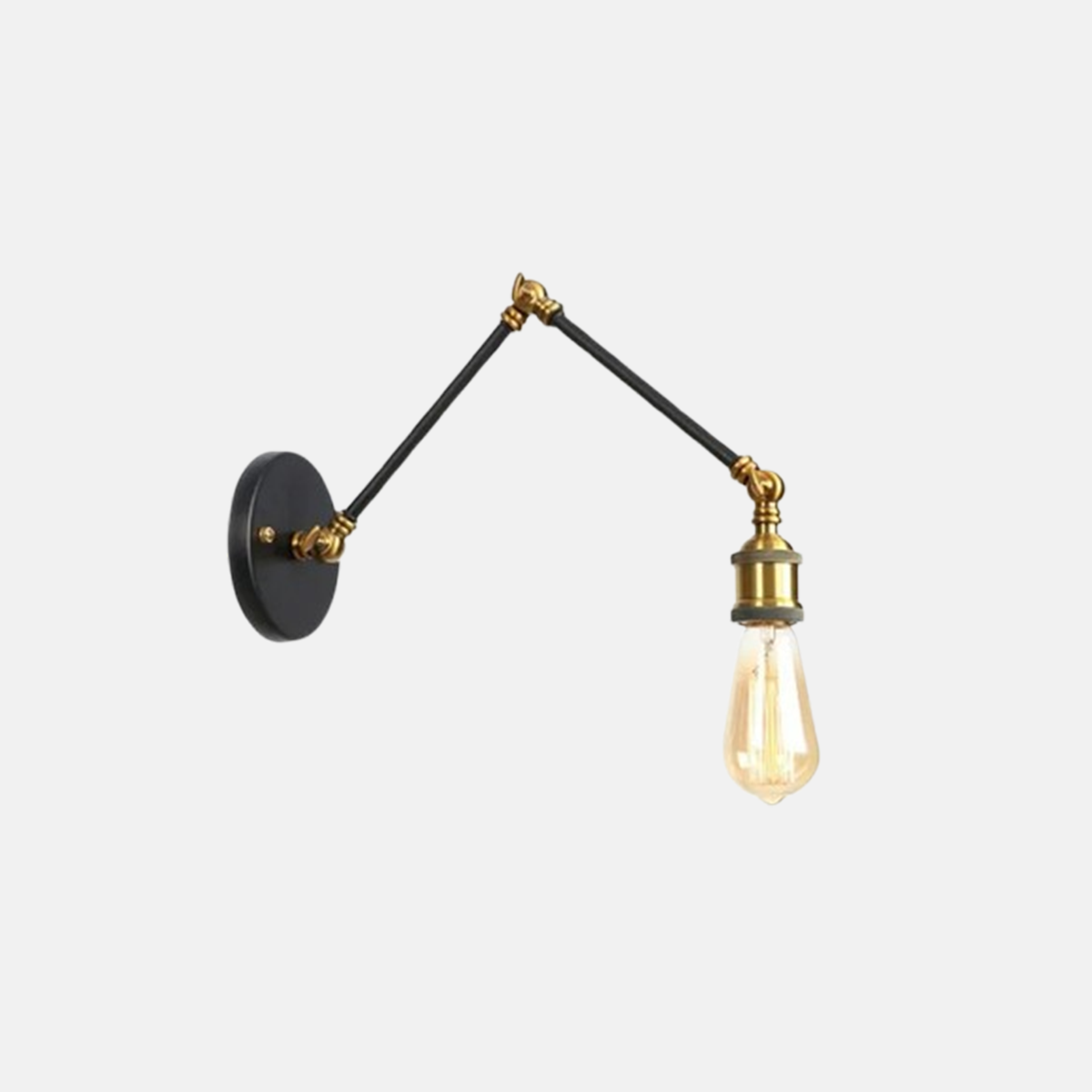 Vintage Wandleuchte LED Metall Schwarz Wohnzimmer