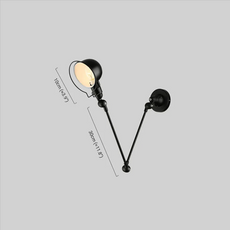 Modern Wandleuchte LED Bowl Schwarz Metall Wohnzimmer