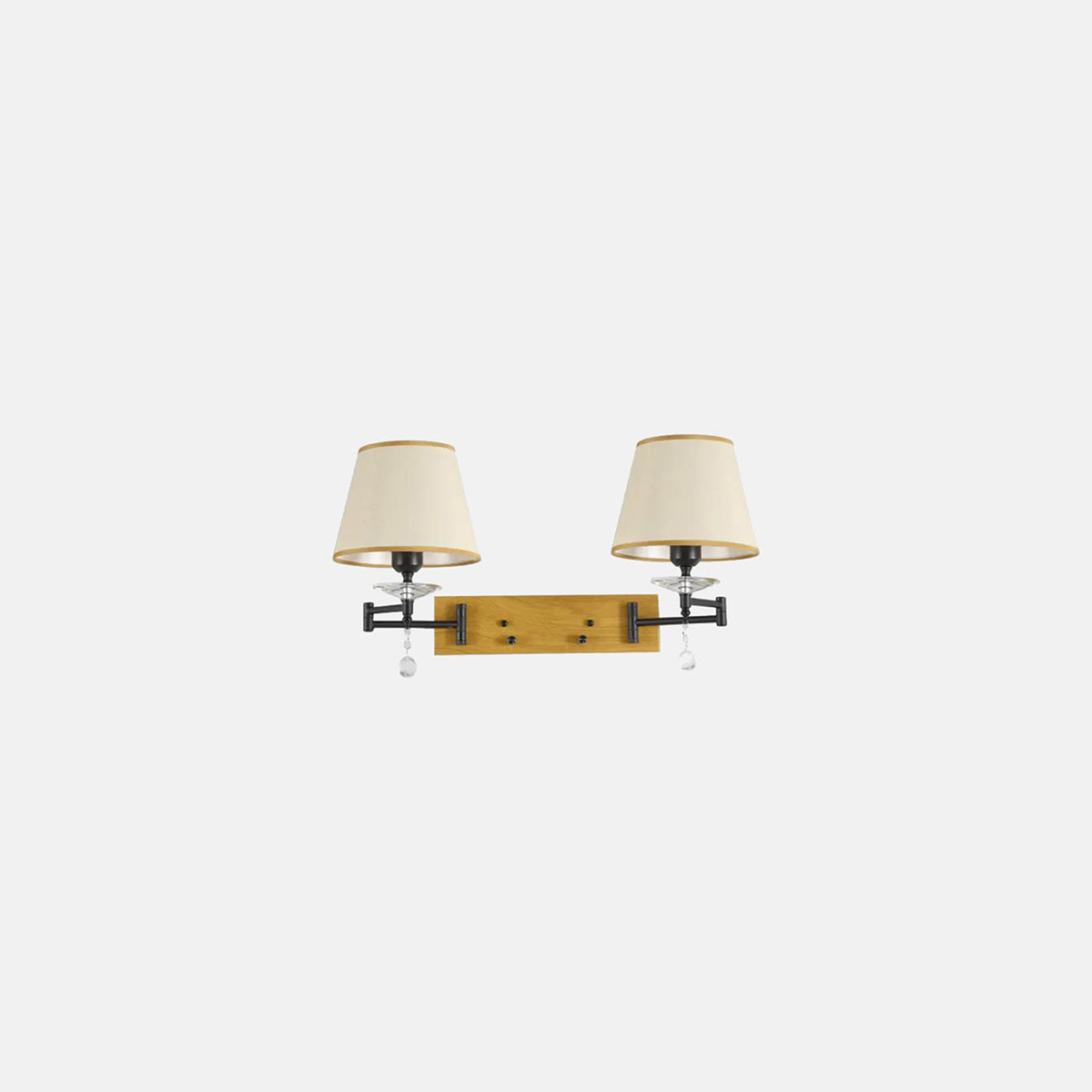 Modern Wandlampe LED Trapezförmig Holzfarbe Metall Schlafzimmer