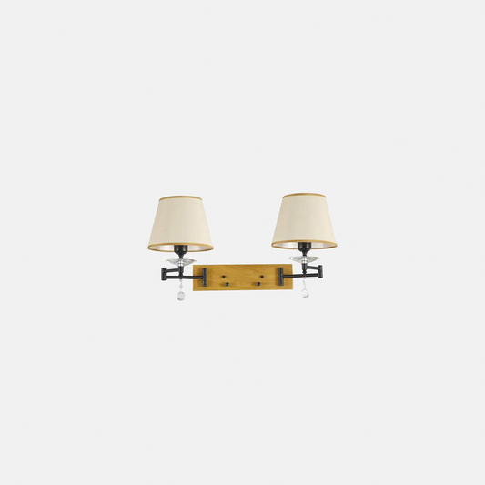 Modern Wandlampe LED Trapezförmig Holzfarbe Metall Schlafzimmer